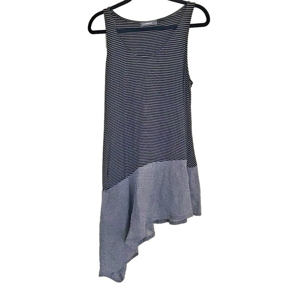 Alembika sleeveless asymmetric tunic Dress Size 3 Mixed Pattern black/white EUC - Picture 1 of 15
